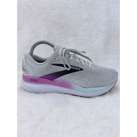 Brooks Shoes - Brooks Ghost 16 Womens Running Shoes Gray Purple Size 7.5 D Wide